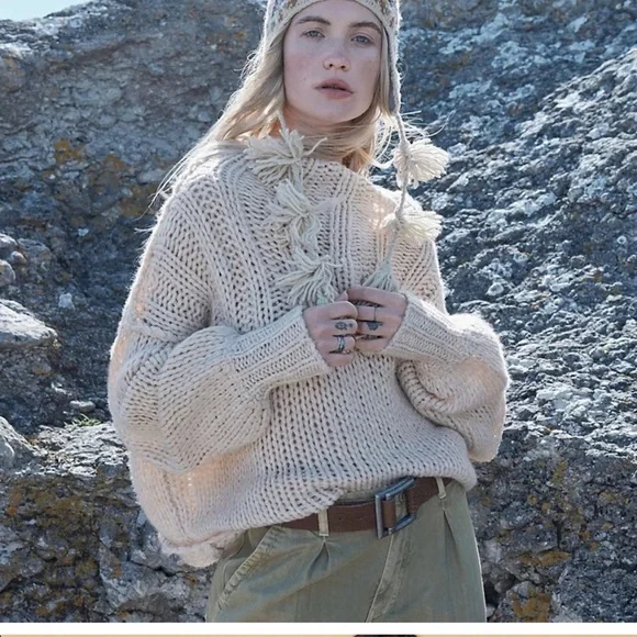NWT Free People Be There Pullover Sweater in Pearl, XS - Picture 14 of 14